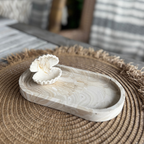 S H E L L Ring holder Beige marble