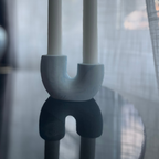 U M A candle holder Blue marble