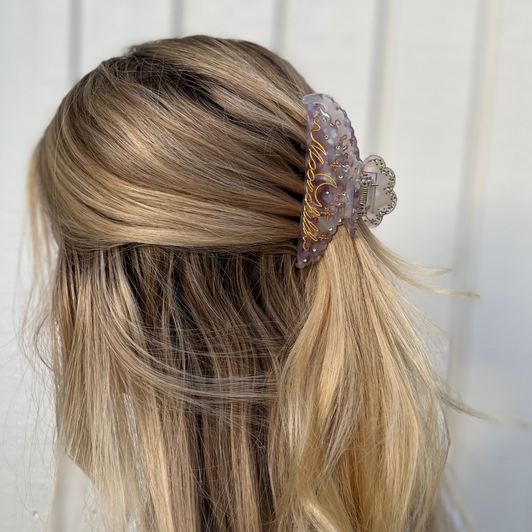 M O O N C H I L D hair claw purple