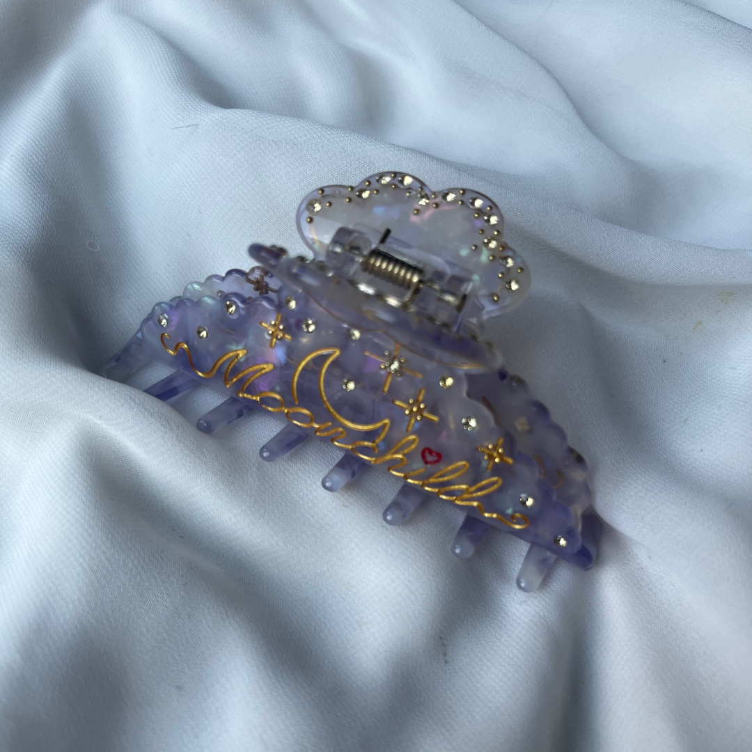 M O O N C H I L D hair claw purple