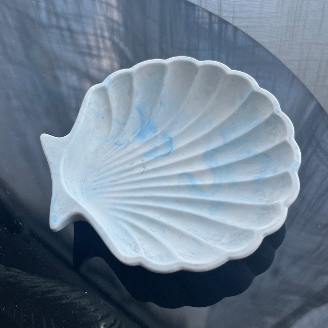 S H E L L Y Tray Blue Marble