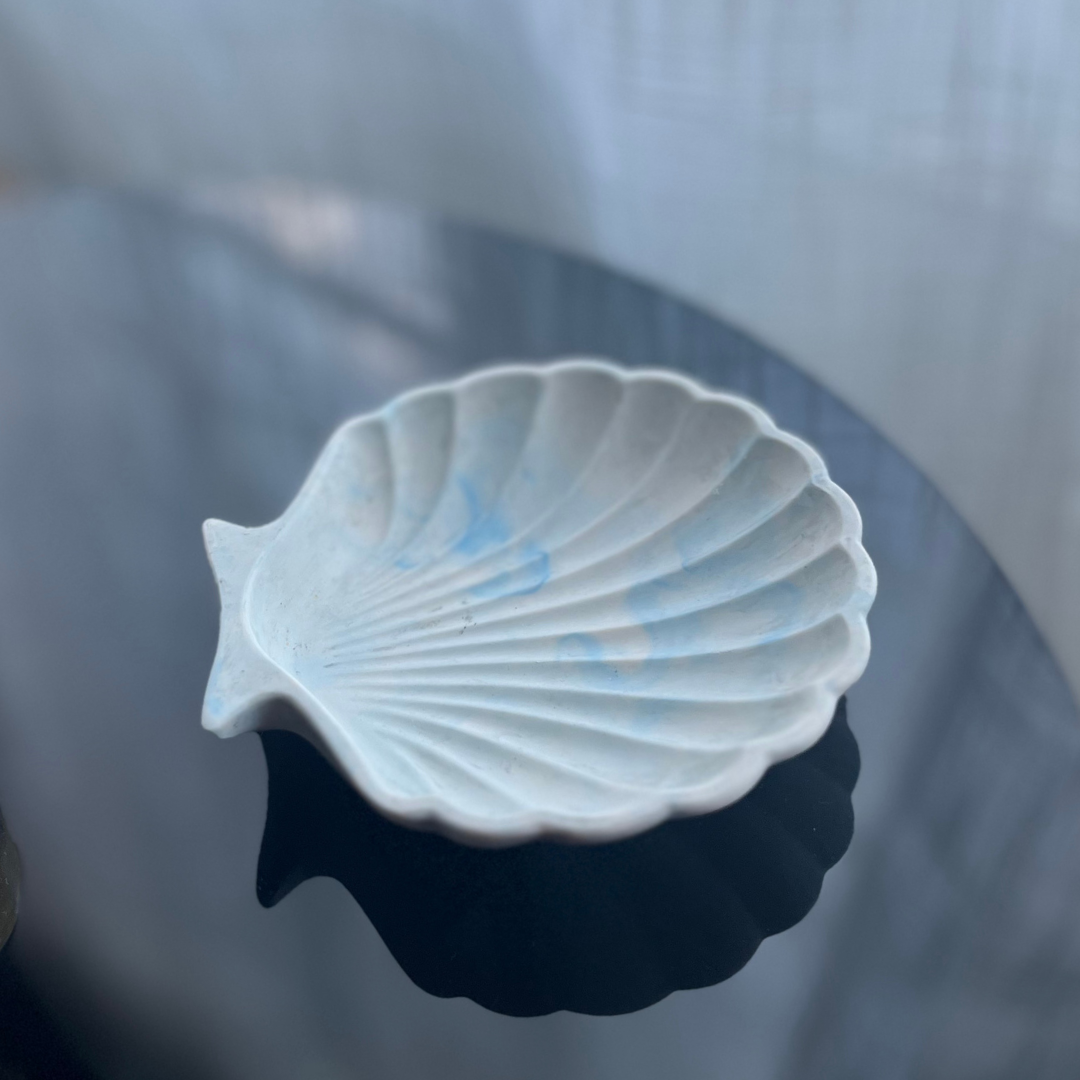 S H E L L Y Tray Blue Marble