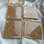 C E C I L I A Coasters Line Art Beige - Witte Art