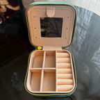 D A L I A  Personalized Travel jewelry box with name Deluxe - Green