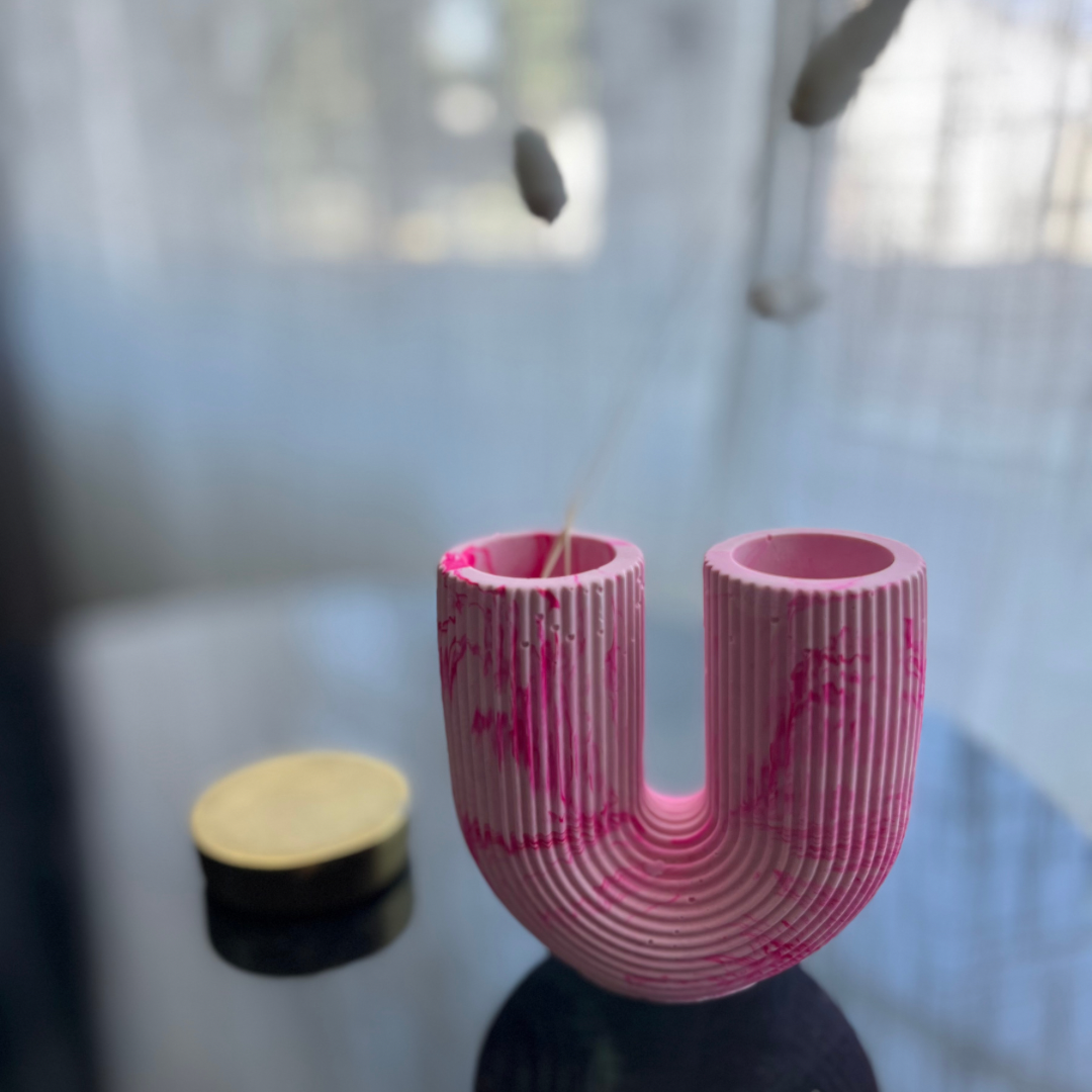 A G A T H A Vase Pink - Witte Art