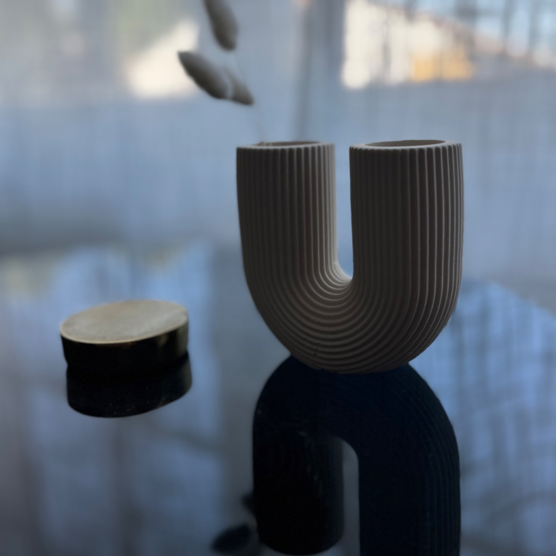 A G A T H A Vase white - Witte Art