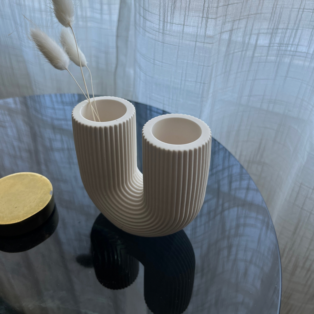 A G A T H A Vase white - Witte Art