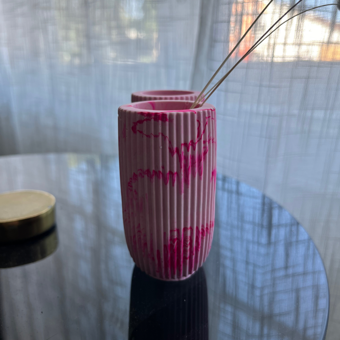 A G A T H A Vase Pink - Witte Art
