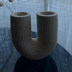 A G A T H A Vase White with Black speckle - Witte Art