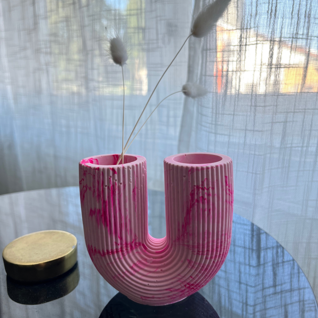 A G A T H A Vase Pink - Witte Art