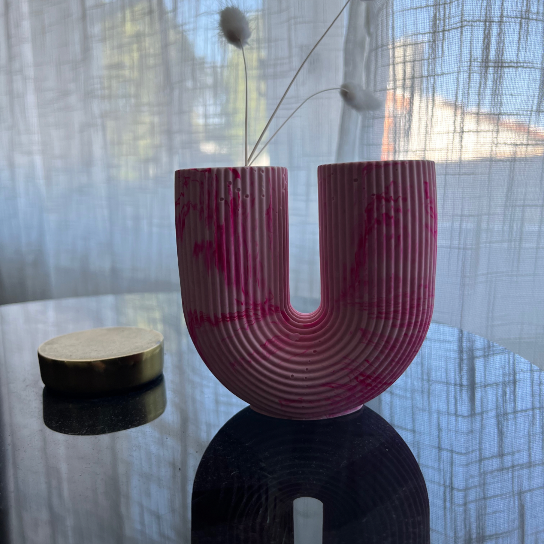 A G A T H A Vase Pink - Witte Art