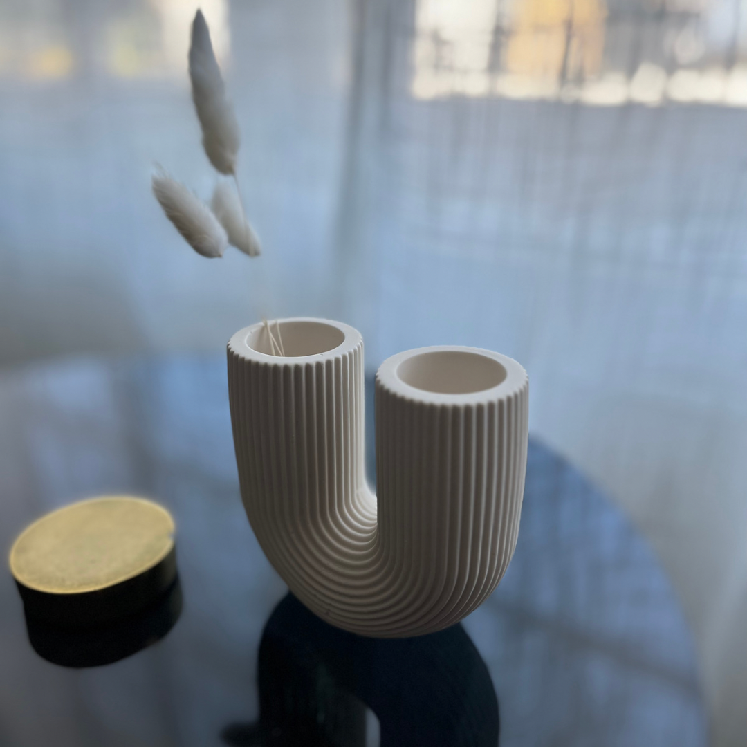 A G A T H A Vase white - Witte Art