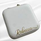 Personalized Travel jewelry box with name - White - Witte Art