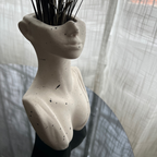V A L E R I A Vase White and Black - Witte Art