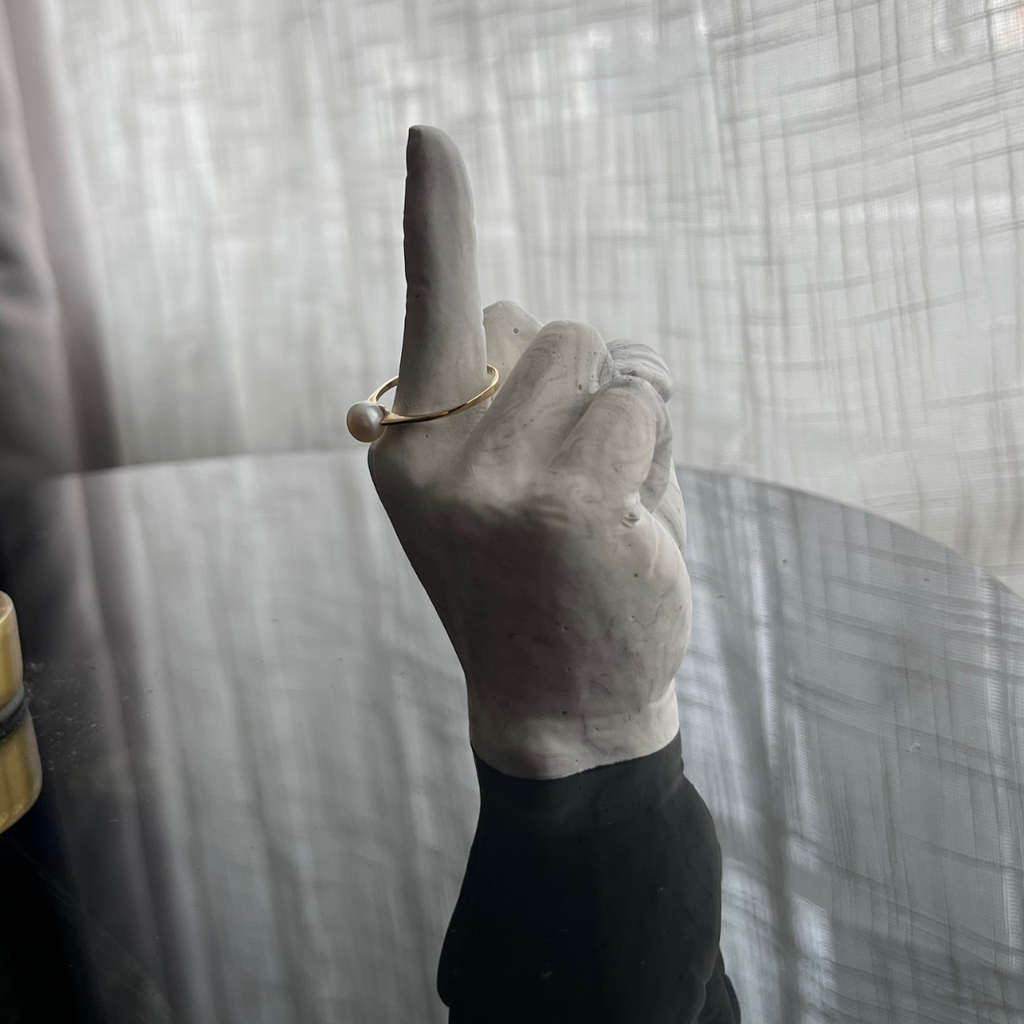 F U Ring holder White Marble - Witte Art