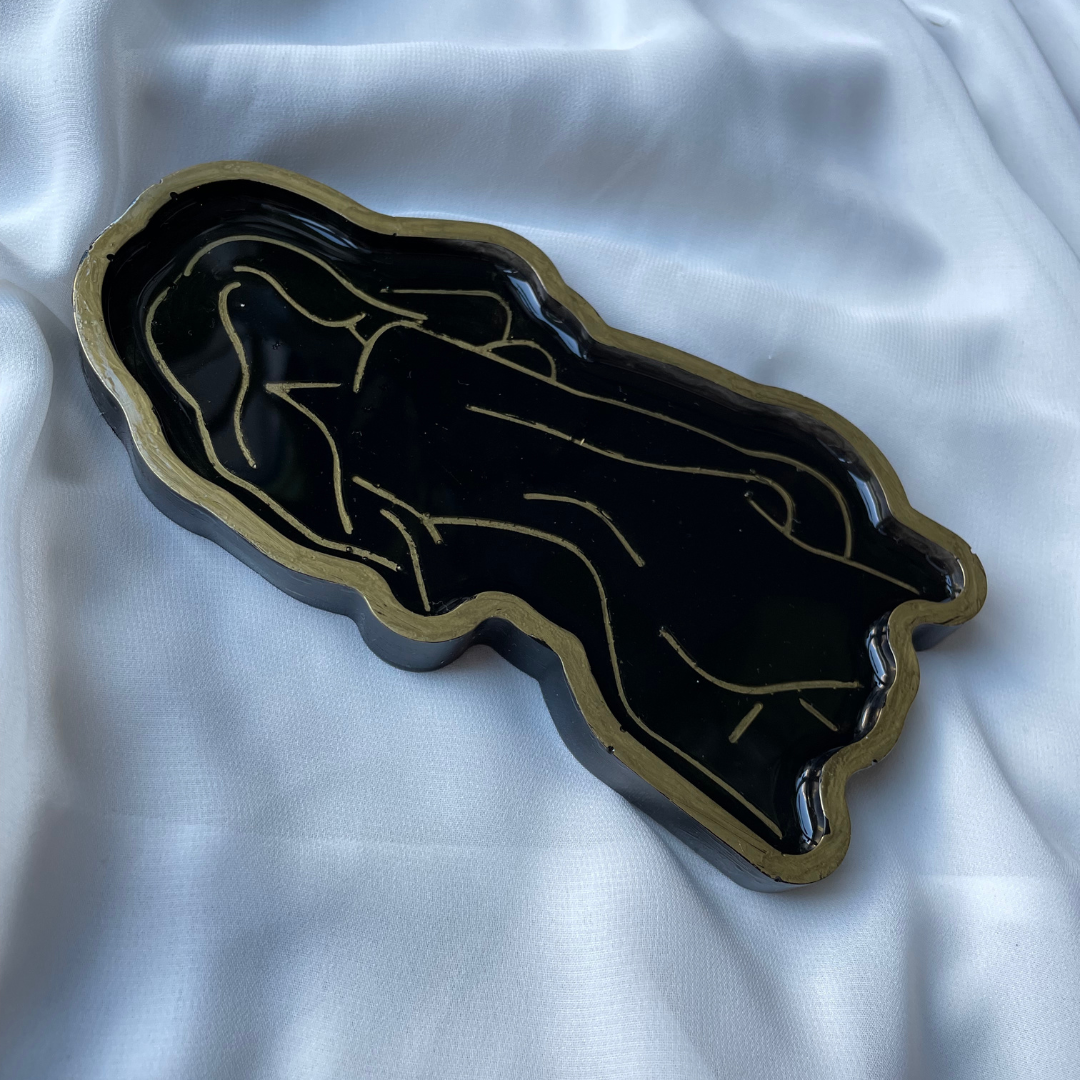 J E N N Y Tray Black and Gold - Witte Art