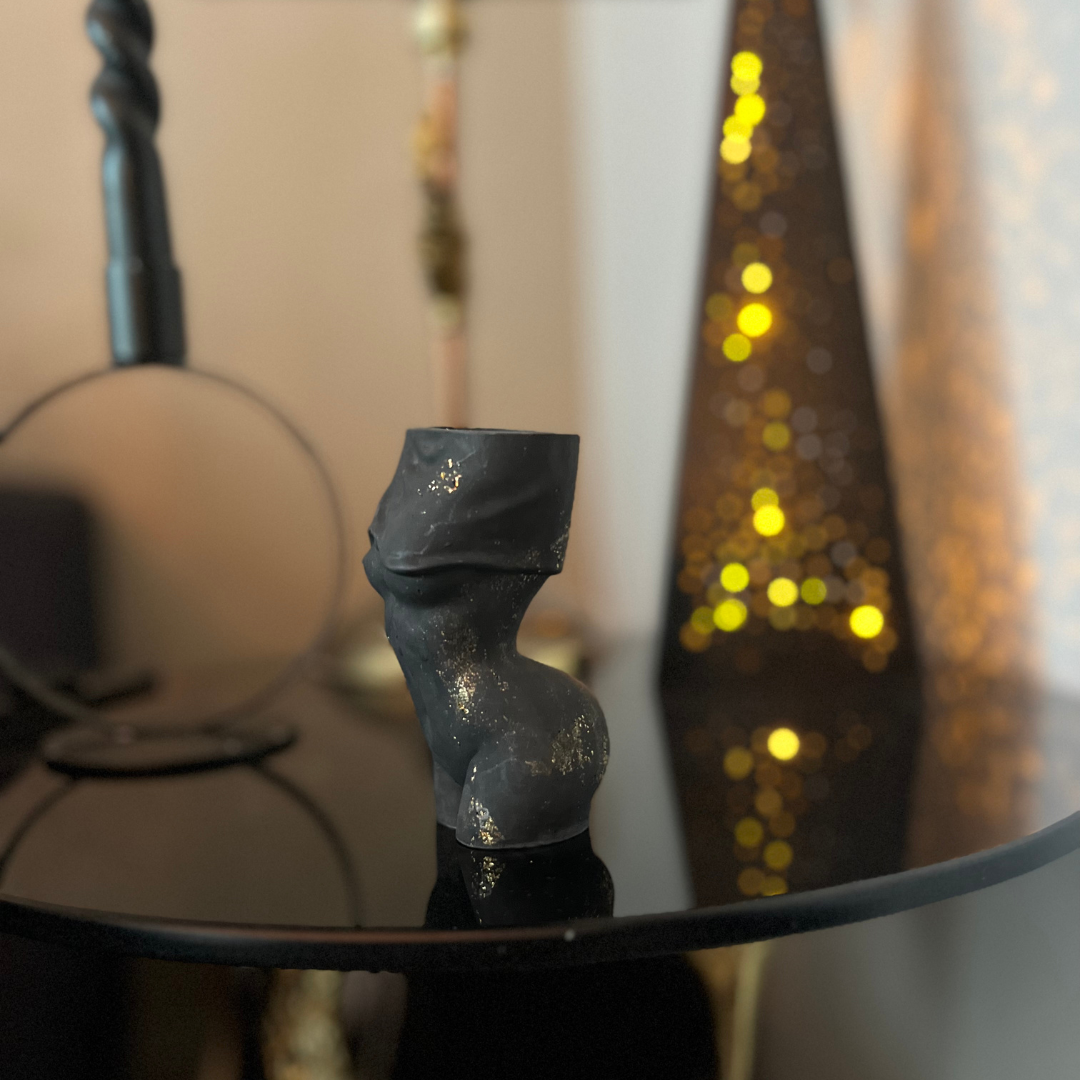 Victoria vase Black and Gold - Witte Art
