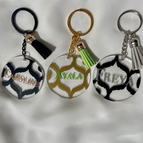 P I A Keyring - Witte Art