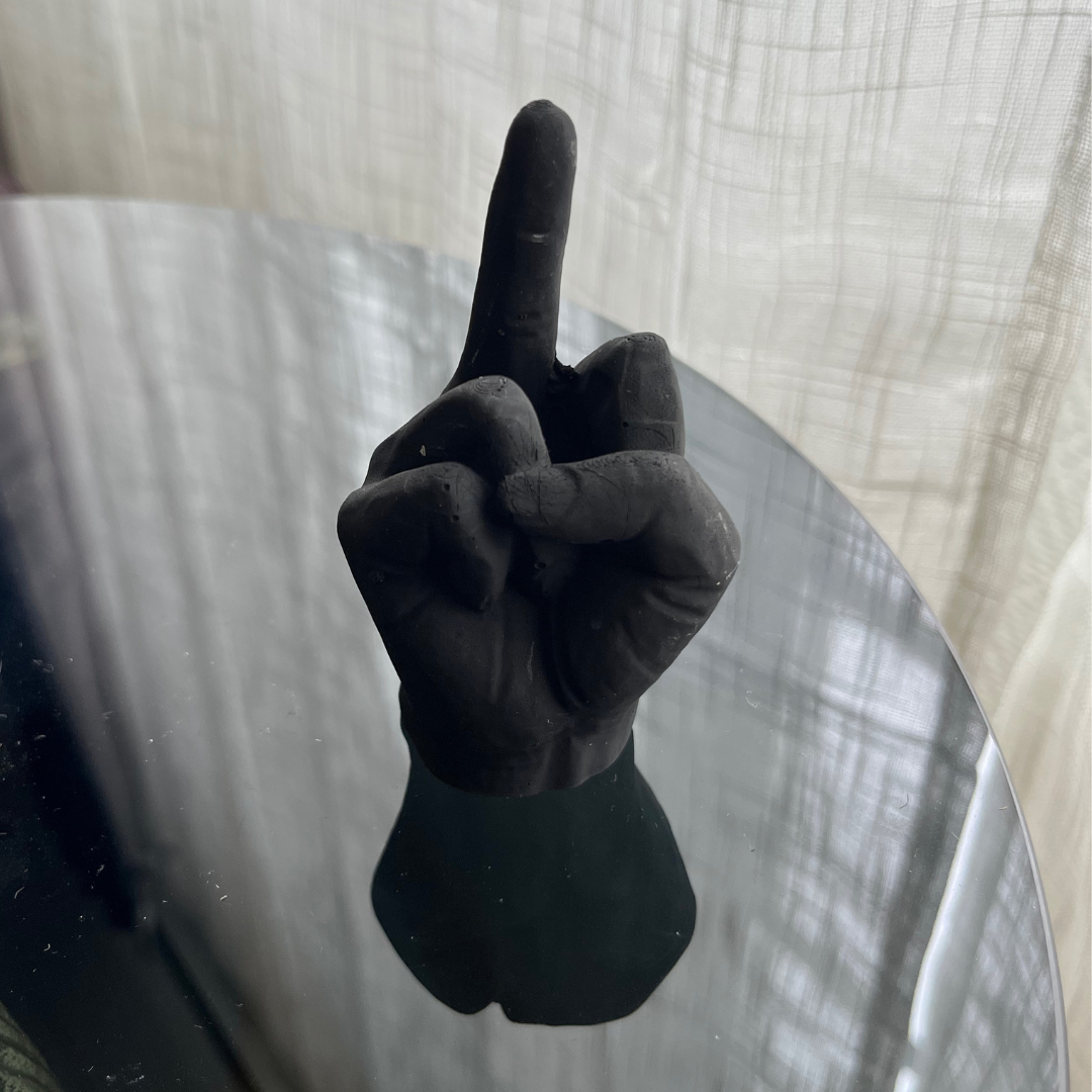 F U Ring holder Black - Witte Art