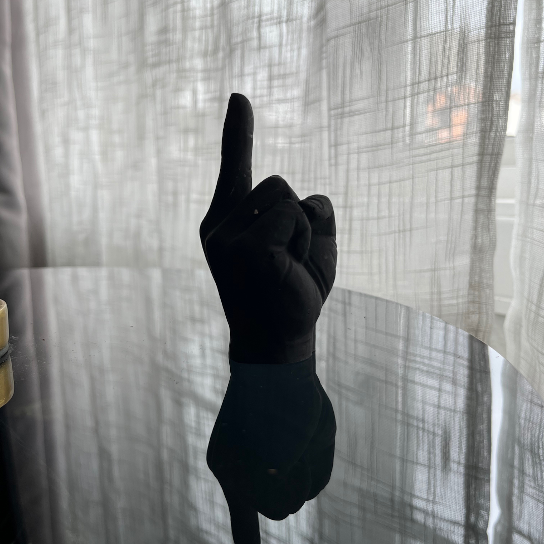 F U Ring holder Black - Witte Art