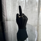 F U Ring holder Black - Witte Art