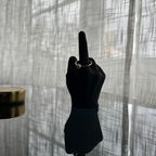 F U Ring holder Black - Witte Art