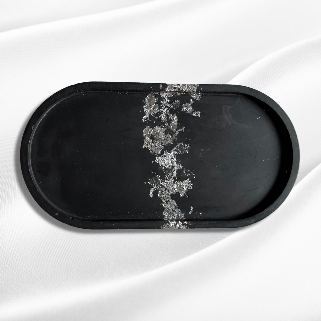 A L Y A Tray Black with Silver dust - Witte Art