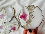 Coasters Flora Pink - Witte Art