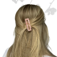 Load image into Gallery viewer, A M Y  Hair clips Warm gold and White - Witte Art
