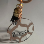 P I A Keyring - Witte Art