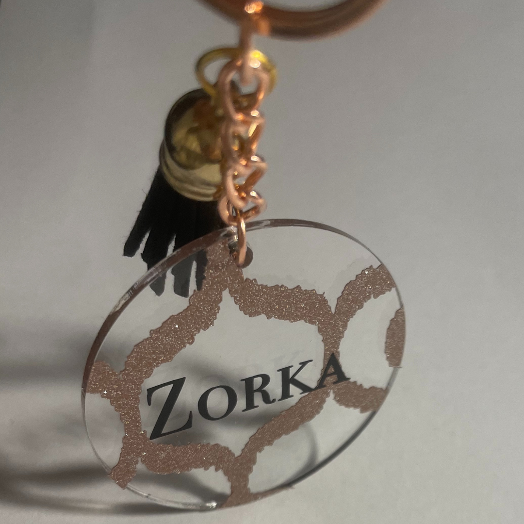 P I A Keyring - Witte Art