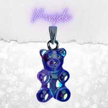 Load image into Gallery viewer, T E D D Y  gummy bear necklace Shimmer Edition - Silver - Witte Art
