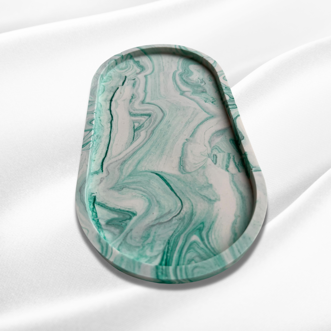 A L Y A Tray Turquoise marble - Witte Art