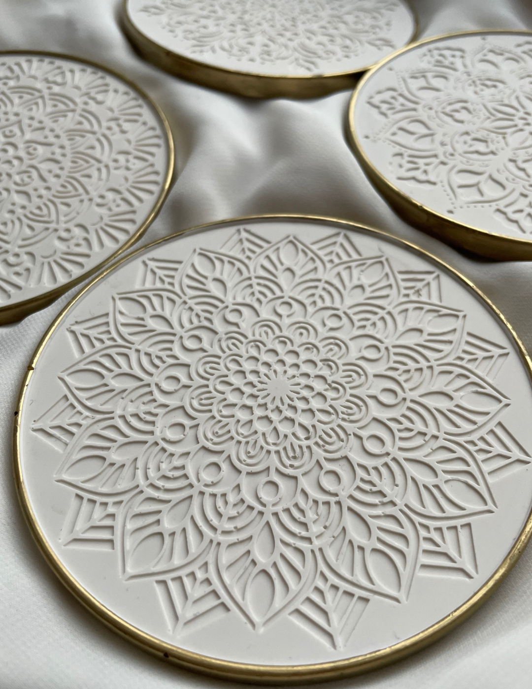 Coasters Mandala White - Witte Art