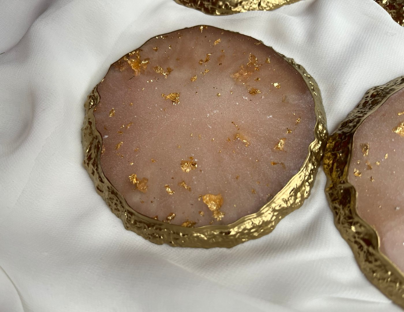 Coasters Crystal Peach - Witte Art
