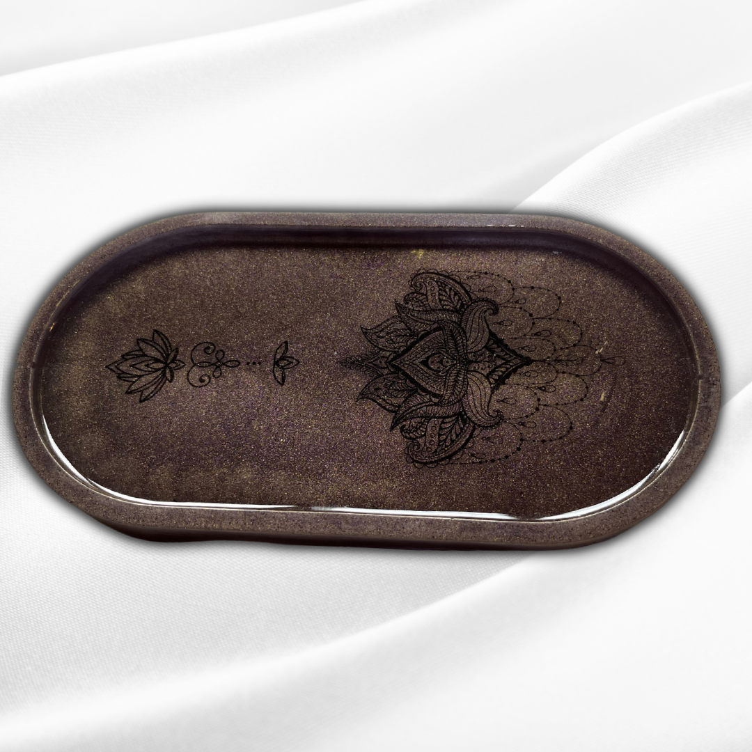 A L Y A Tray Mandala - Witte Art