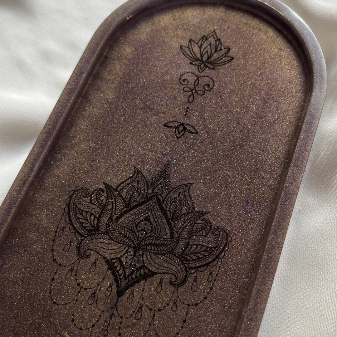 A L Y A Tray Mandala - Witte Art