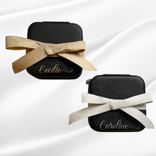 Load image into Gallery viewer, Personalized Travel jewelry box with name - Black - Witte Art
