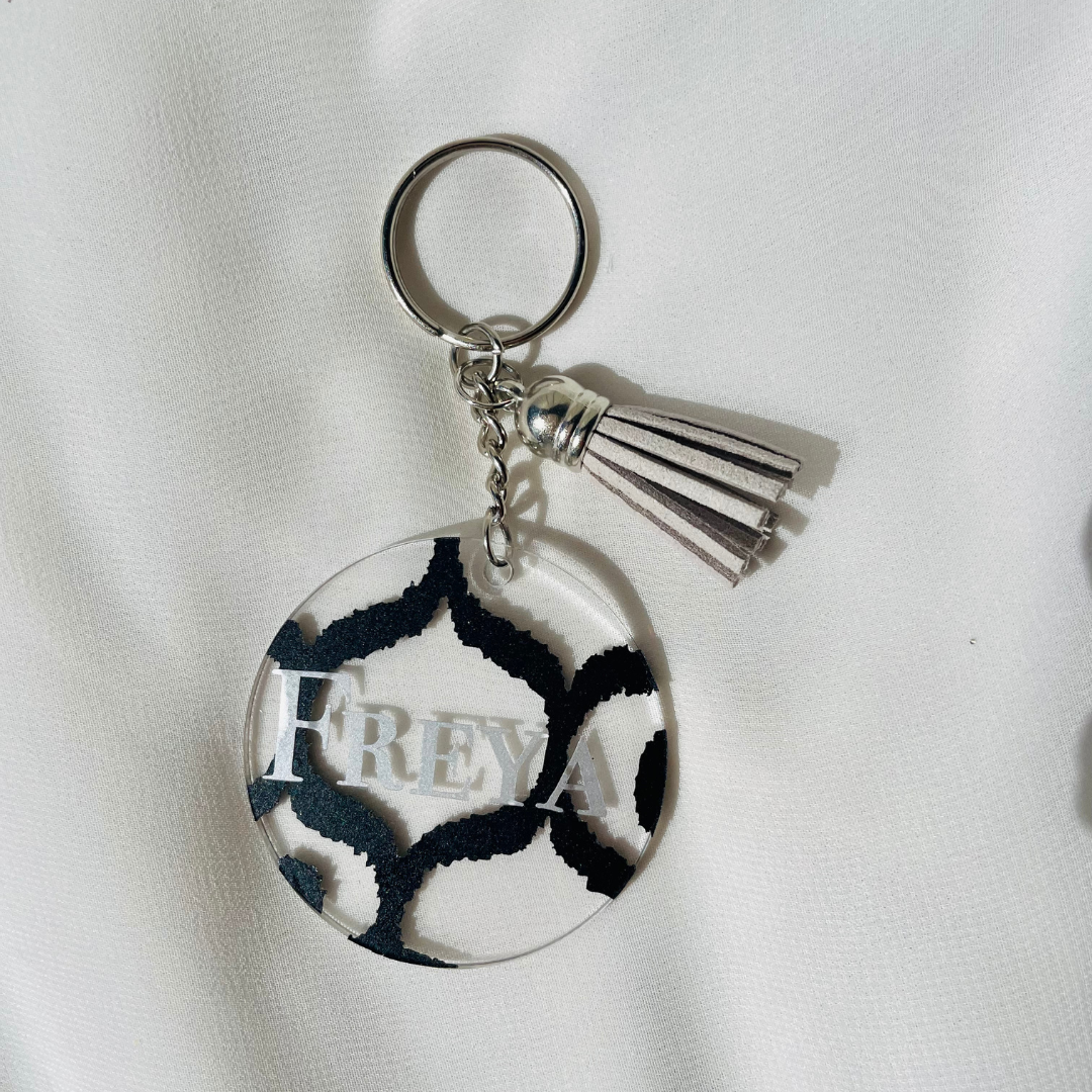 P I A Keyring - Witte Art