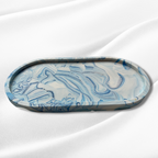 A L Y A Tray Blue marble - Witte Art