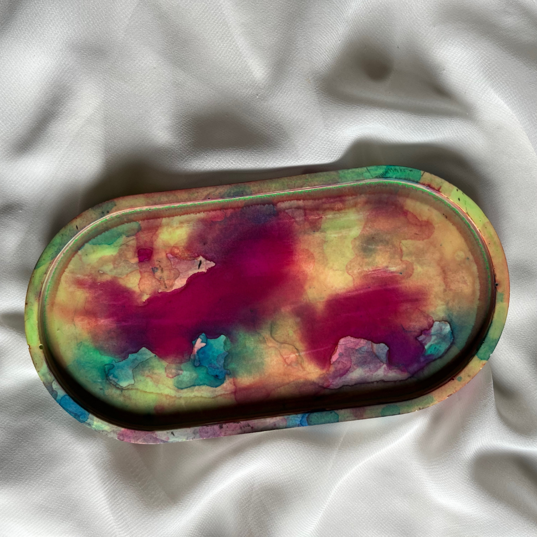 A L Y A Tray Watercolor - Witte Art