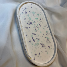 Load image into Gallery viewer, A L Y A White Tray with Purple and Turquoise Terrazzo - Witte Art
