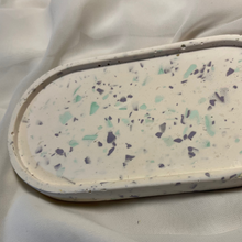 Load image into Gallery viewer, A L Y A White Tray with Purple and Turquoise Terrazzo - Witte Art
