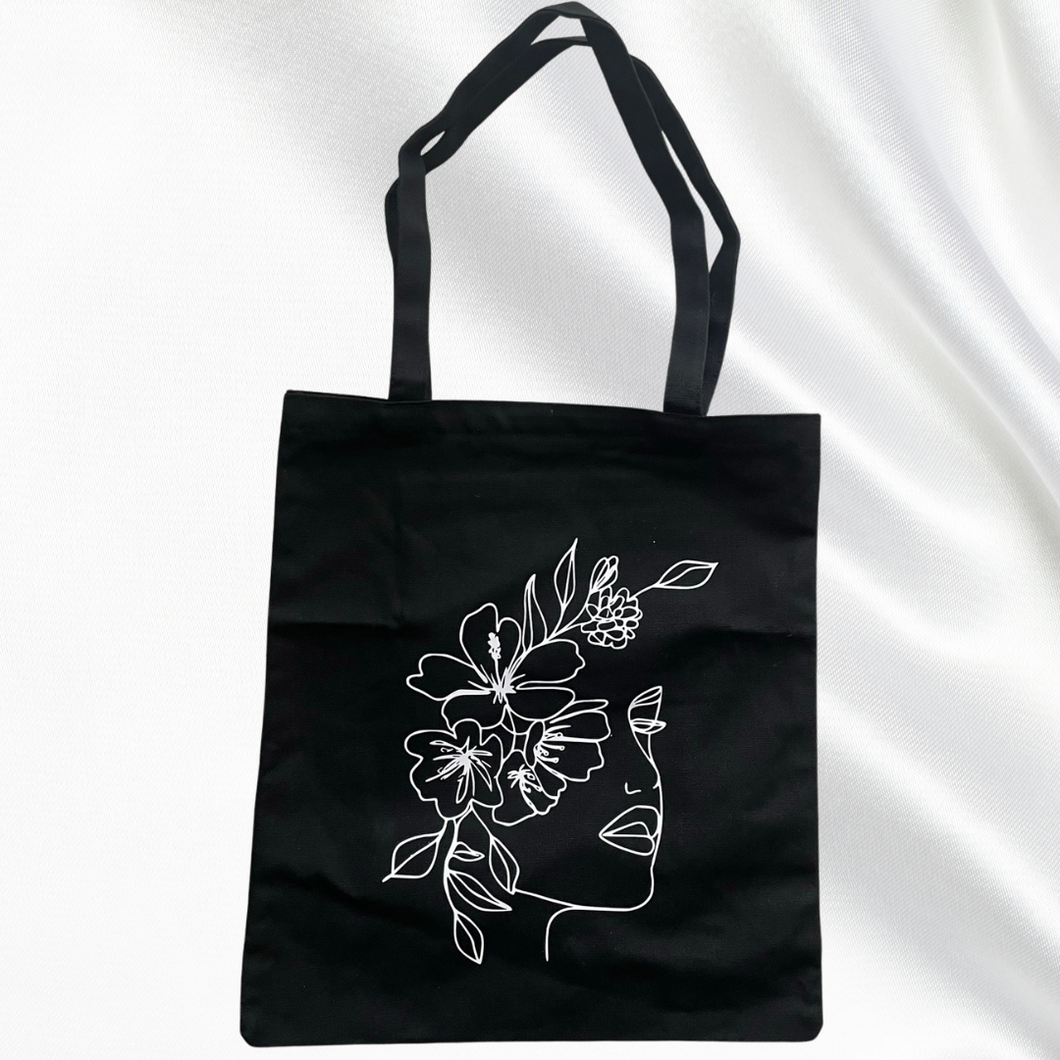 M I L A  Line art tote bag - Witte Art