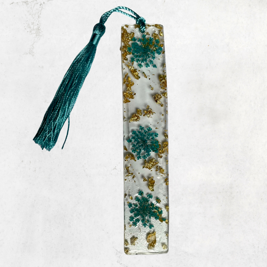 B I L L I E  Bookmark with real flowers - Witte Art