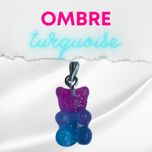 Load image into Gallery viewer, T E D D Y  gummy bear necklace Glitter edition - Silver - Witte Art
