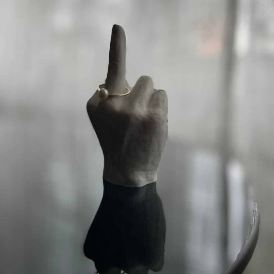 F U Ring holder White Marble - Witte Art