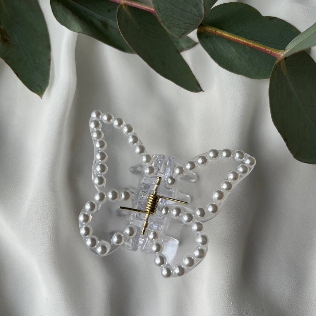 L  E X I Hair claw Pearl - Witte Art
