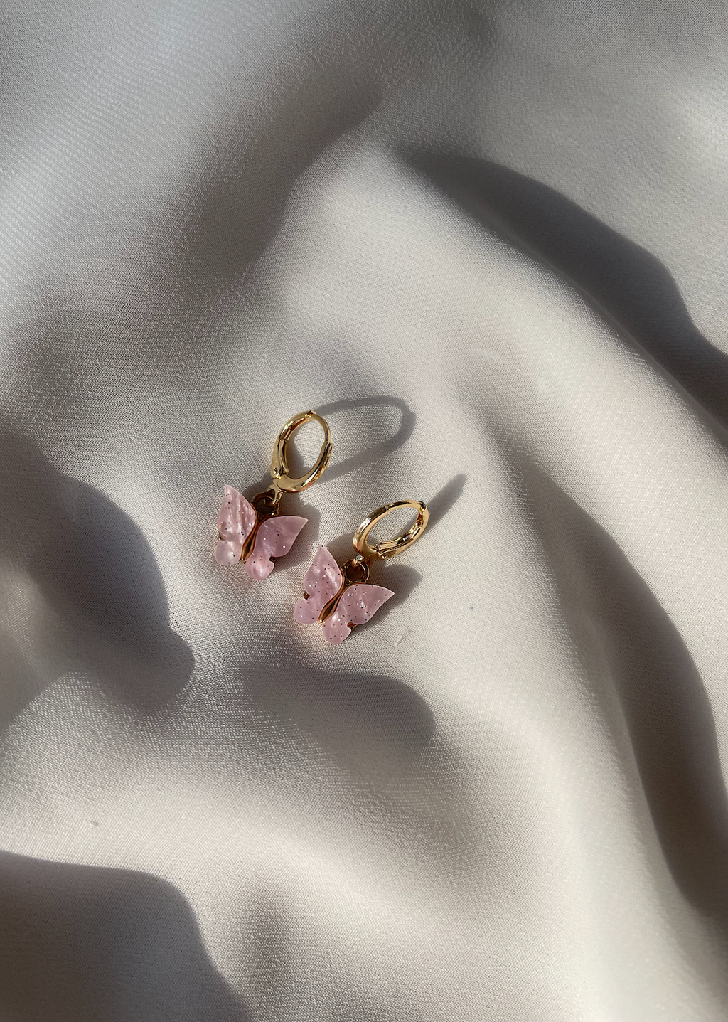B U T T E R F L Y  Hoop earrings - Witte Art