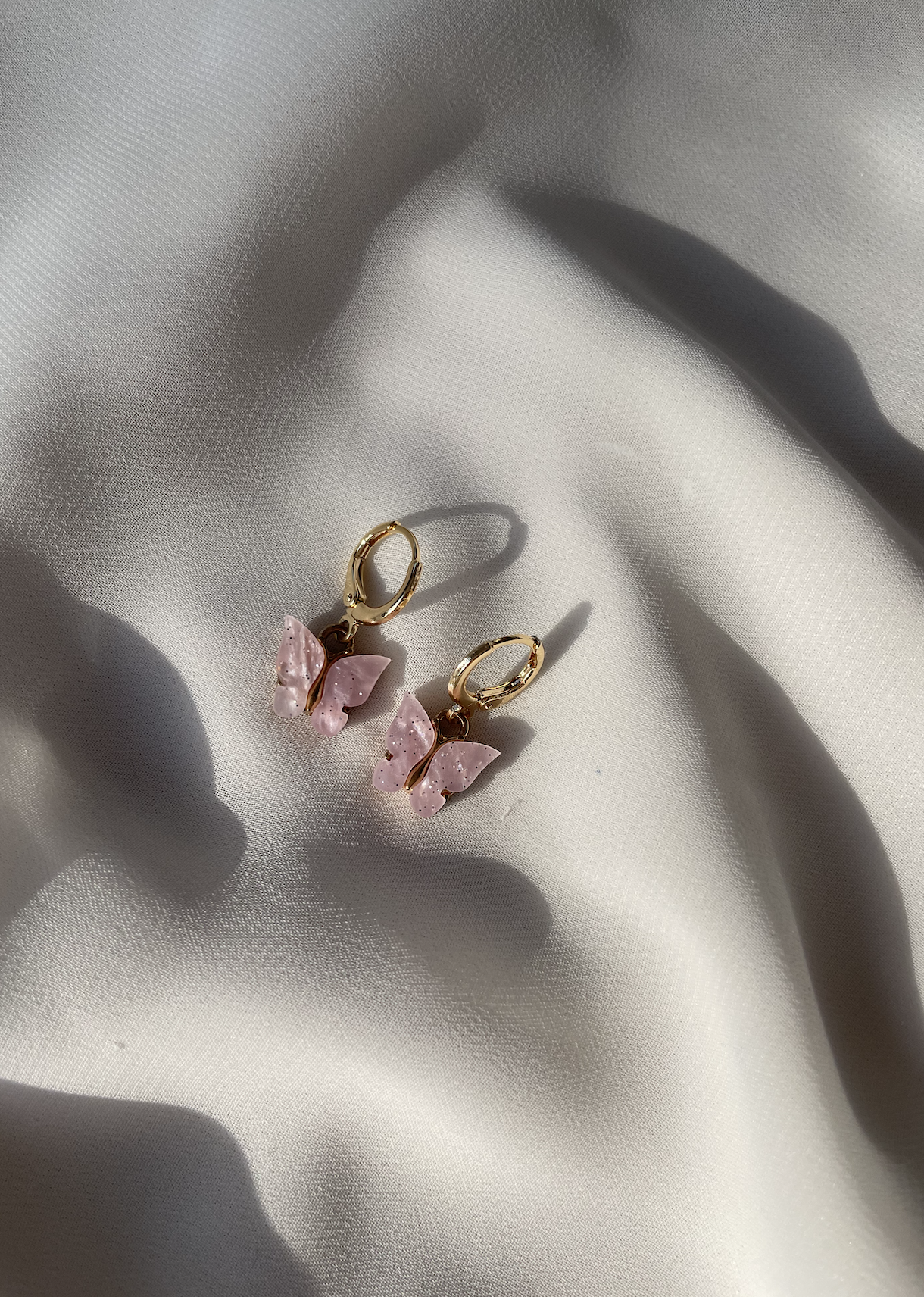 B U T T E R F L Y  Hoop earrings - Witte Art